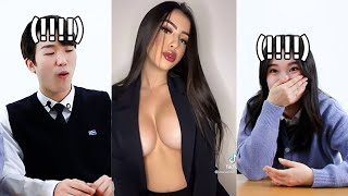 [ENG] The reaction of Korean surprised by the size of foreigners' breasts