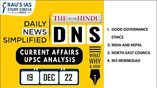 The Hindu Analysis  19 December 2022  Daily Current Affairs  Upsc Cse 2023  Dns