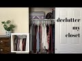 Declutter my closet || 115 down to 40 items || Minimalism-ish