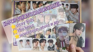 k-pop photocards haul | распаковка карт stray kids, the boyz, seventeen и многих других😝