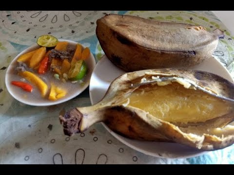 Saging saba with matching ginamos halang😋😋😋 - YouTube