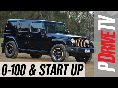 Jeep Wrangler Overland 'Dragon' V6 0-100km/h & engine sound - YouTube