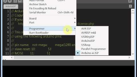 Arduino Duemilnova 作為 ISP 燒錄 UNO bootloader