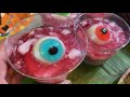 Halloween 🎃 eyeballs yogurt jelly Halloween dessert Idea