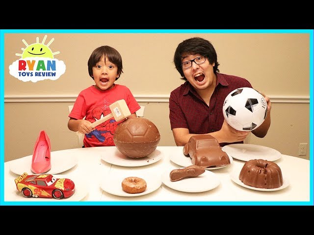 Chocolate Food vs Real challenge with Ryan ToysReview! class=