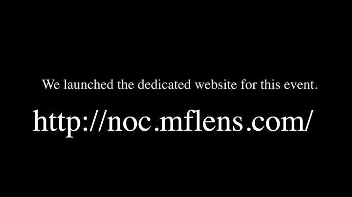 We launched the dedicated website for this event.