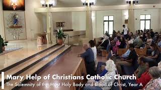 MHOC- The Solemnity of the Most Holy Body and Blood of Christ, Year A