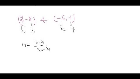 Find the slope of the line passing through the points (2, 5) and (8, -4).