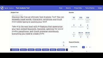 Word counter and amazing AI text analysis tool!