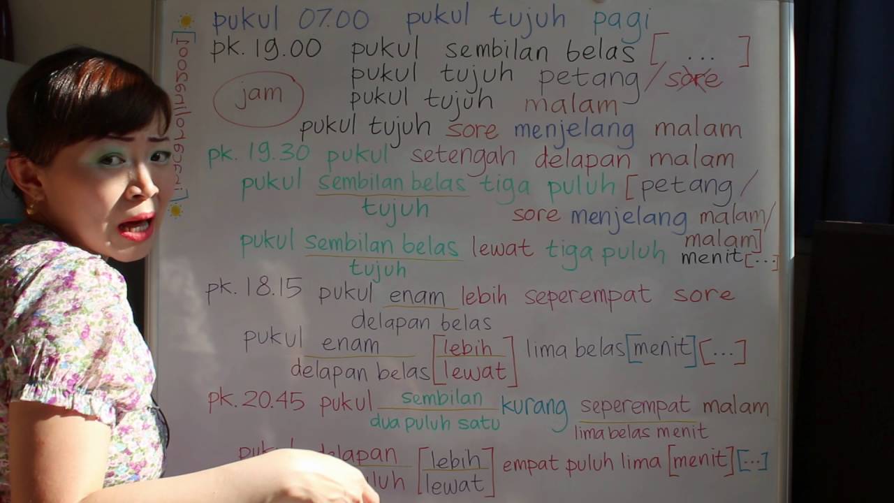 LEARN INDONESIAN LANGUAGE #50 TIME 3.0 O'CLOCK - WAKTU 3.0 PUKUL - YouTube