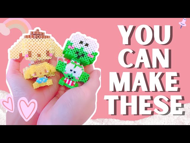 MAKE THESE Pompompurin & Keroppi 3d perler beads art