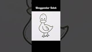 Cara menggambar Bebek yang mudah dan simpel #menggambar #drawing #art