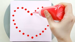 (551) Lovely heart for Valentine's Day | Easy Painting Tips | Fluid Acrylic | Designer Gemma77