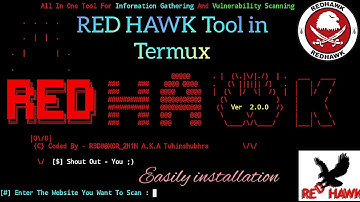 Red hawk Tool in Termux. Installing RED HAWK information gathering tool in Termux