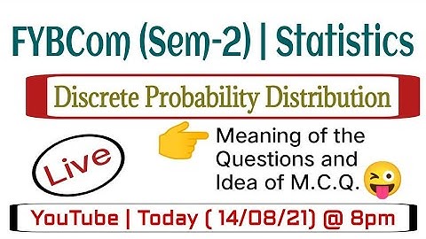 MCQ | Discrete Probability Distribution