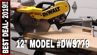 DEWALT 12" DOUBLE-BEVEL COMPOUND SLIDING MITER SAW REVIEW #DWS779  -AMAZING DEAL!!