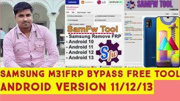 Samsung m31 frp unlock free tool Samsung m31 frp bypass free tool easy process