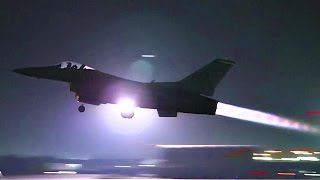 F-16 Night After-Burner Take-Off