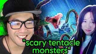 RYAN REACTS TO NEW OFFLINETV \& FRIENDS!!!! (scary tentacle monsters)