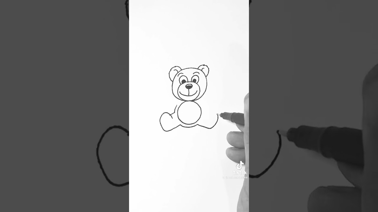 How To Easily Draw A Bear 🐻 tiktok~ @iamshaneburke - YouTube