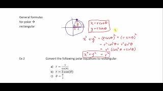 Polar Coordinates to Rectangular Coordinates