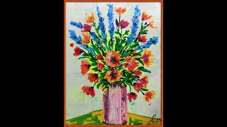 140. A watercolor painting on the gelli plate! Faire une peinture aquarelle sur la Gelli Plate!