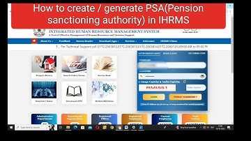 How to create/generate PSA(Pension sanctioning authority) in ihrms Punjab for GPF pension cases