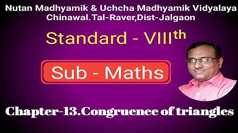 Maths_std 8th Chapter #13 Congruence of triangles__Part 1|Semi-English