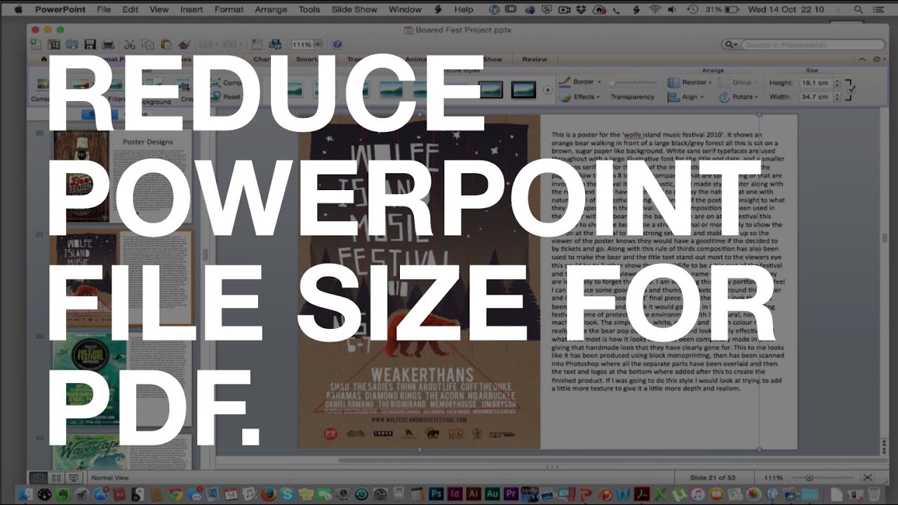 Reduce PowerPoint size for PDF YouTube