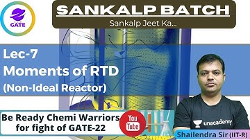 Moments of RTD I Non-Ideal Reactor | L 7 | Chemical Reaction Engg | Sankalp Batch | GATE 2022