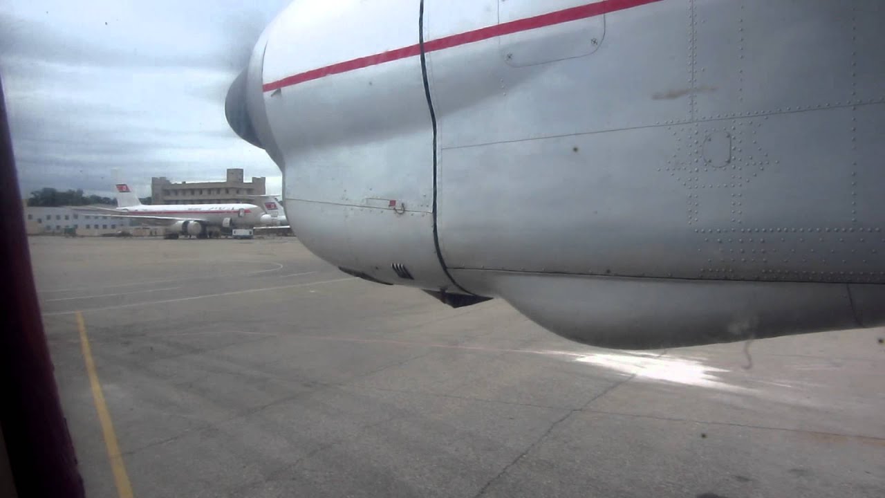 Air Koryo An-24RV - Engine Start-up & Departure Rwy 01 from Pyongyang Sunan Int'l (FNJ), North Korea