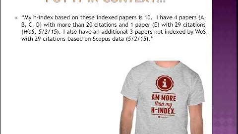 9 Sept Citation metrics and research impact