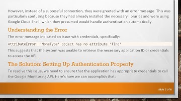 Resolving API Call Errors in Python: A Guide to Using Google Monitoring API