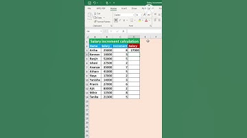 Salary Increment in excel #exceltech #exceltrick #excelfunction #excelworld #excelformula #excelclub