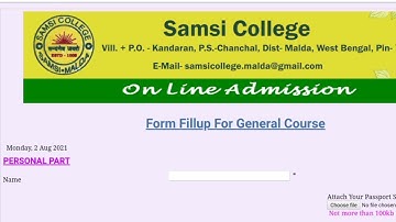 #pro_study #apply_B.A._form_step_by_step Gour Banga University samsi College admission online 2021