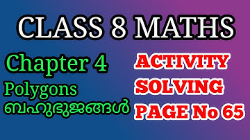 Class 8 chapter 4 Polygons Activity solving Page No 65 