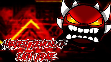 Hardest Demons Of Each Update (1.2 - 2.11) | Geometry Dash