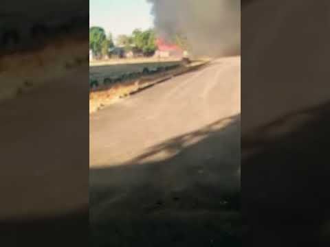 incendio destruye barracon Batey Maguaca del Proyecto la Cruz Manzanillo.