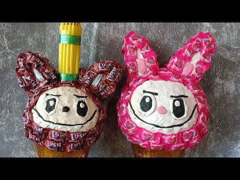 พานไหว้ครู ลาบูบู้ ลูกอมฮาร์ทบีช | DIY ง่ายนิดเดียว