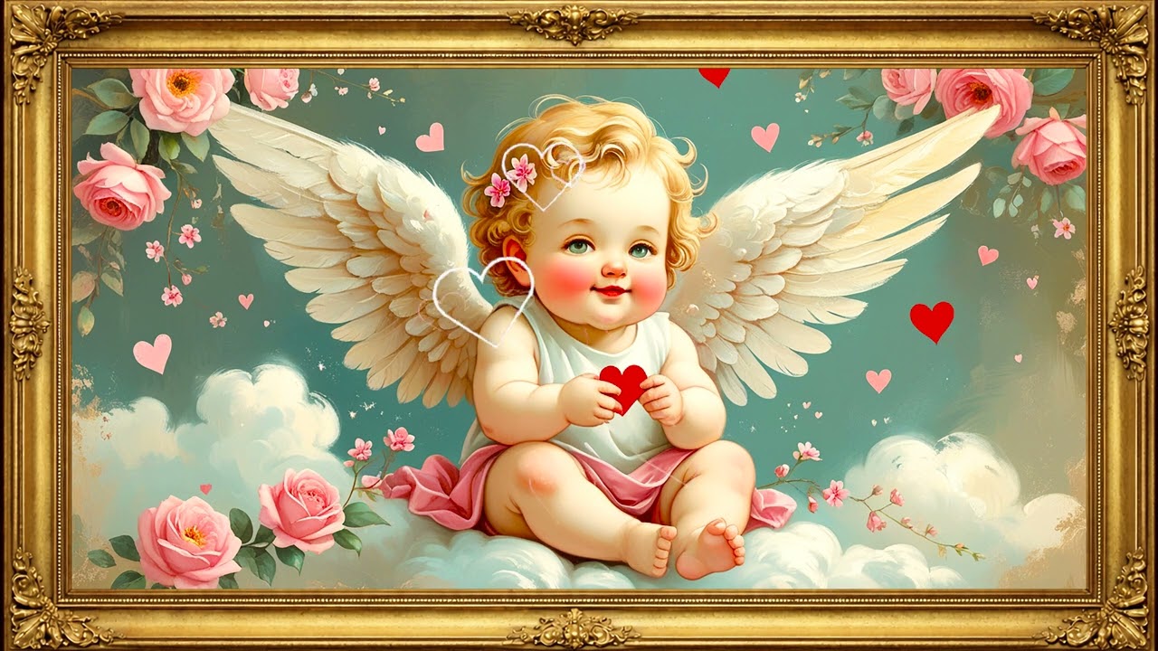 Vintage Valentine Romance 💖 | Elegant Gold Frame TV Art | Romantic Screensaver | Relaxing music