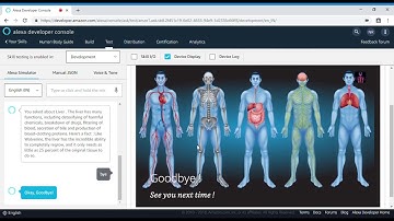 Human body guide Alexa skill #AmazonAlexaMultimodalChallenge
