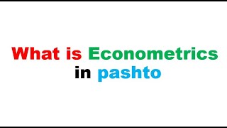 what is econometrics? in pashto پشتو
