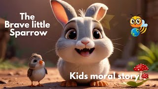 kids moral story, The brave little sparrow #kidsmoralstories#english#shortstories#bedtimestories