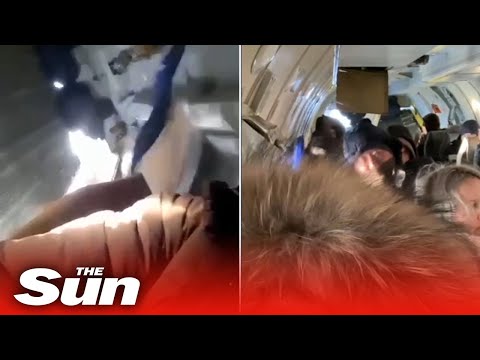 Horror moment plane’s door OPENS mid air leaving passengers terrified on Russian flight