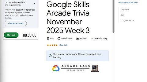 Google Skills Arcade Trivia November 2025 Week 3  #googlecloud