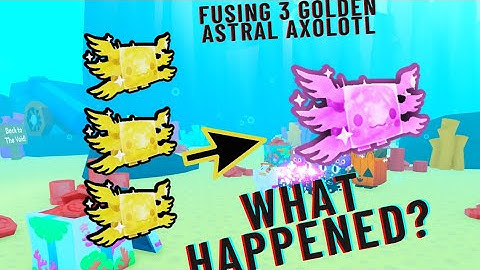 What happens when you fuse 3 golden Astral Axolotl in Pet Simulator X?