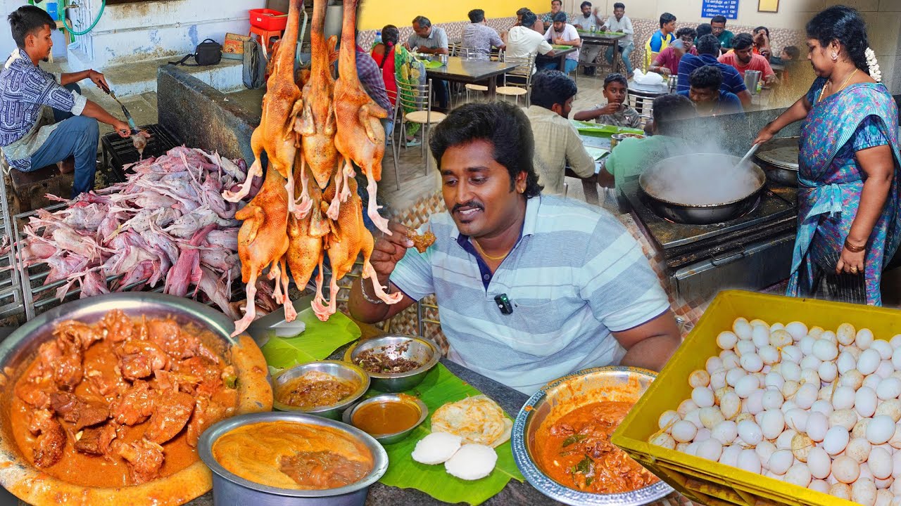 Famous கரூர் வாத்துக்கறி விருந்து | Tasty Duck Curry Recipe | கதிர்வேல் வாத்துக் கடை | Duck Gravy