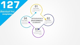 FOUR STEP OUTLINE INFOGRAPHICS IN POWERPOINT.