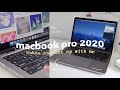 macbook pro 2020 13" unboxing 💻💛 | accessories + customising