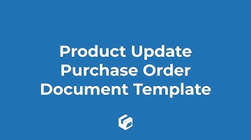 Product Update - Purchase Order Document Template